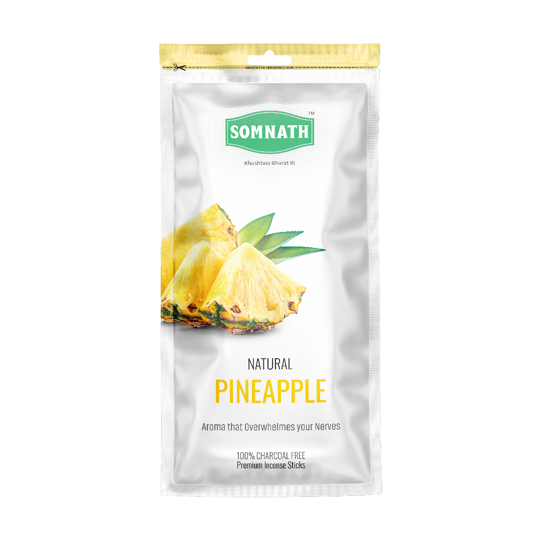 Natural Pineapple Agarbatti 100 Charcoal Free Incense Sticks natural-pineapple-agarbatti-100-charcoal-free-incense-sticks