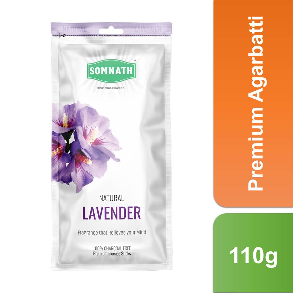 Natural Lavender Agarbatti | 100% Charcoal Free Incense Sticks.